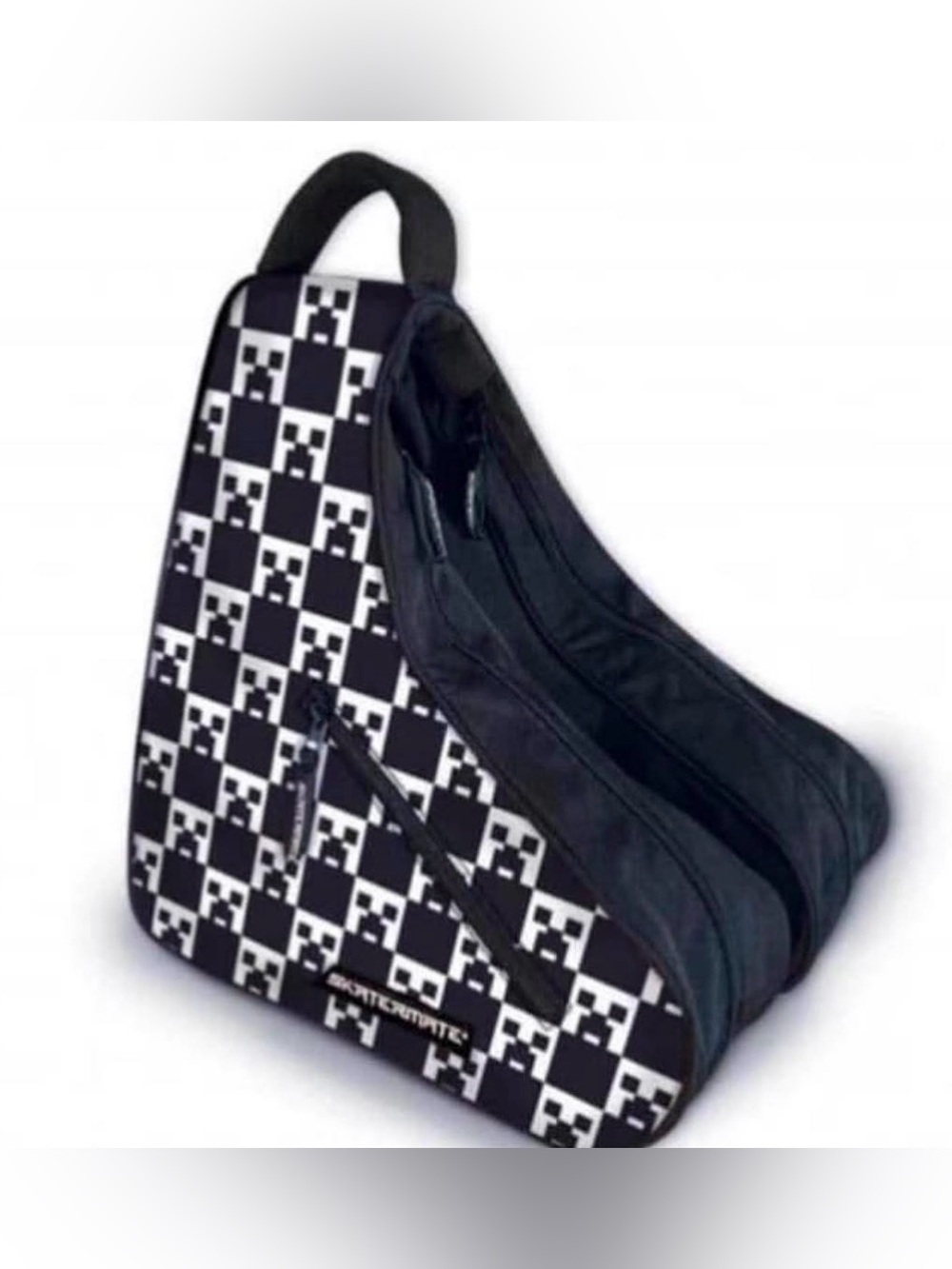 SkaterMate  roller skate and ice skate carry bag black white Minecraft